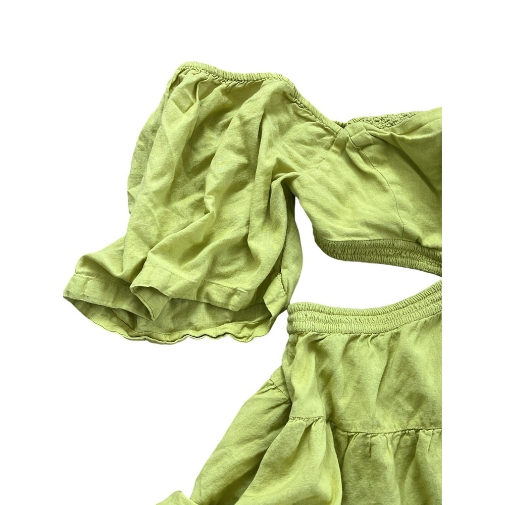 Free People Cross Of Sunlight Mini Dress Cutout Puff Sleeve Festival Boho. Mediu - Picture 4 of 7